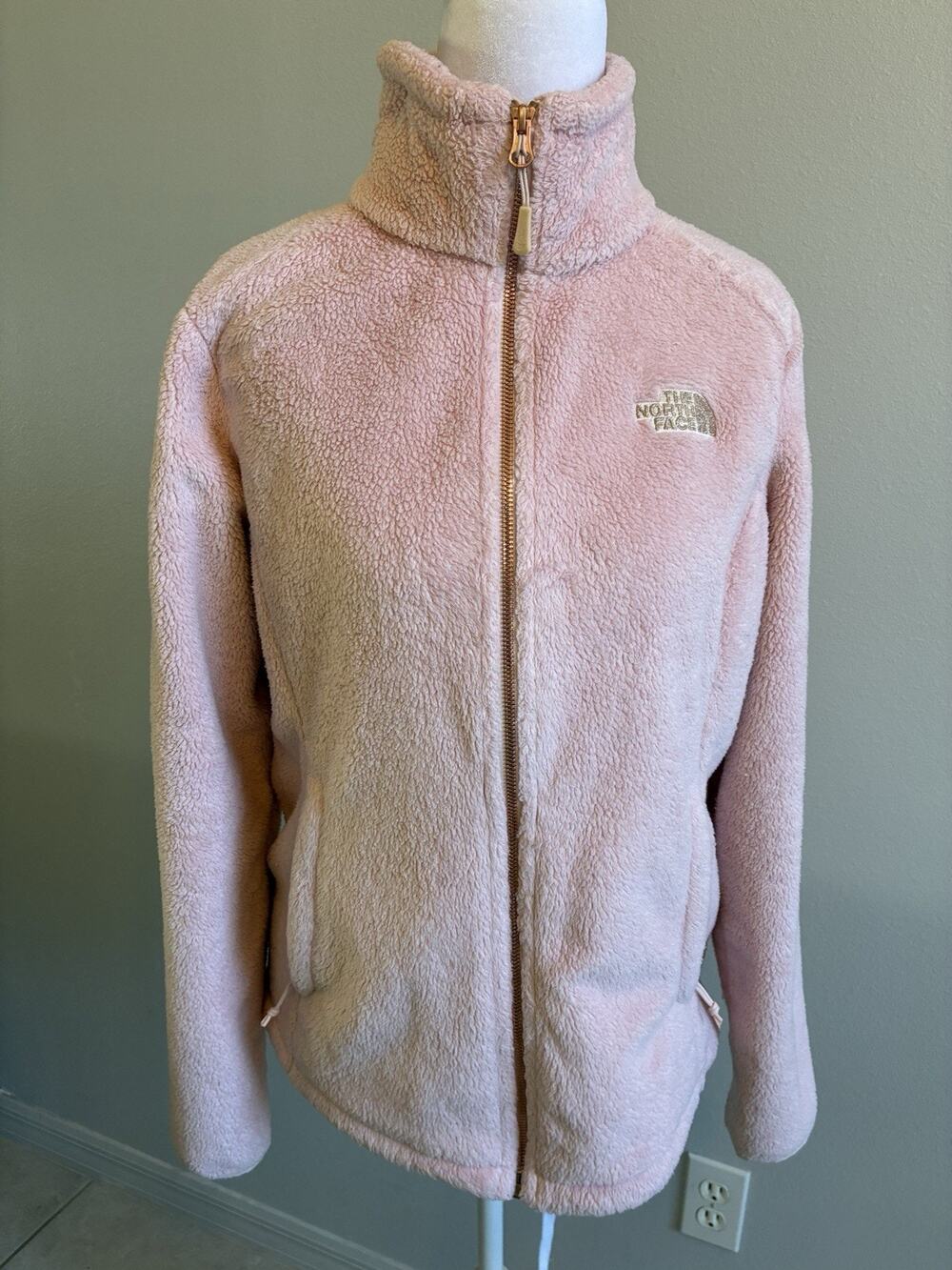 The North Face Osito Jacket Womens S Light BLUSH Pink Fleece Full Zip Outdoors